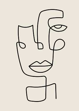 Large face minimal art