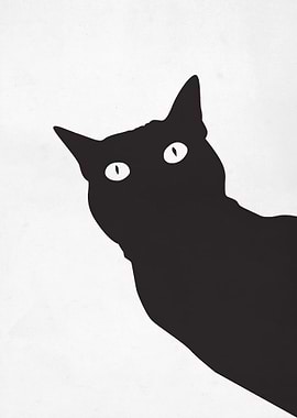Minimalist BlackCat Poster