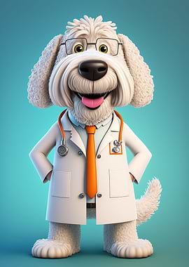 A Dog As A Veterinarian