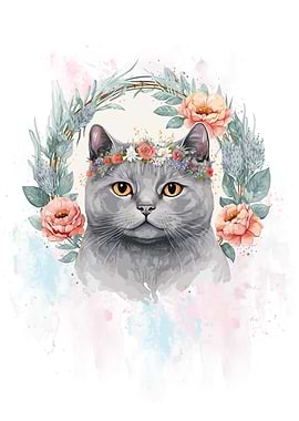 British Shorthair Cat Art