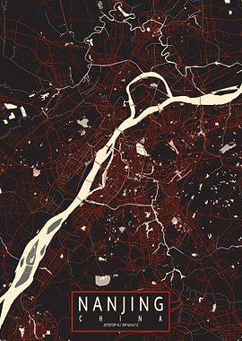 Nanjing City Map Vector