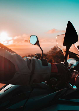 Sunset Biker