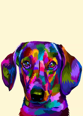 Colorful Dachshund Dog