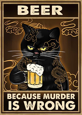 Beer is wrong cat