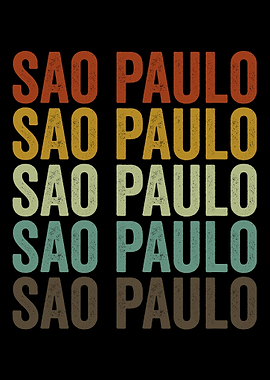 Sao Paulo Brazil Retro