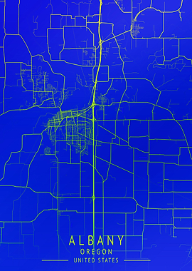 Albany Oregon USA City Map