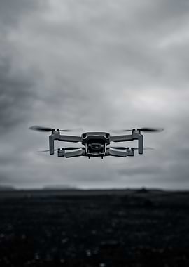 Iceland Drone Black Beach