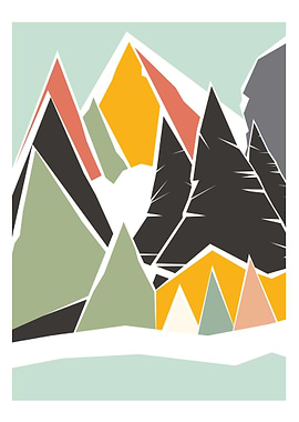 Poster Mountain Landscape