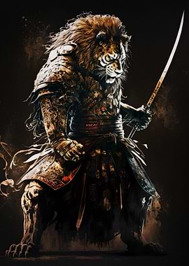 Paint Lion Samurai