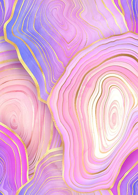 Pink Watercolor Agate 06