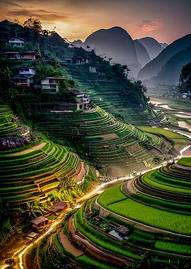 paddy fields in vietnam