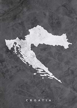 Croatia Marble Map