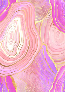 Pink Watercolor Agate 05