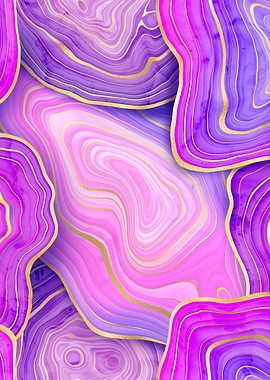 Pink Watercolor Agate 02