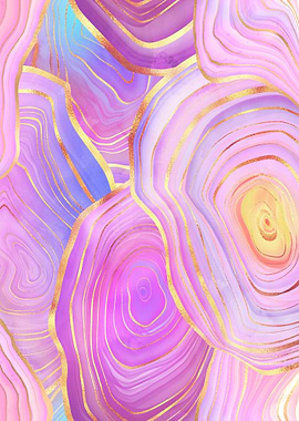 Pink Watercolor Agate 07