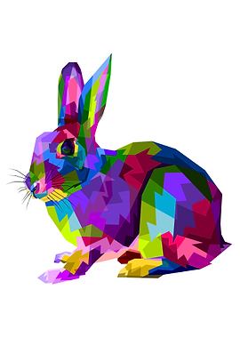 Colorful rabbit