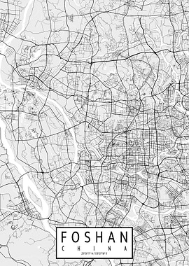 Foshan City Map Light