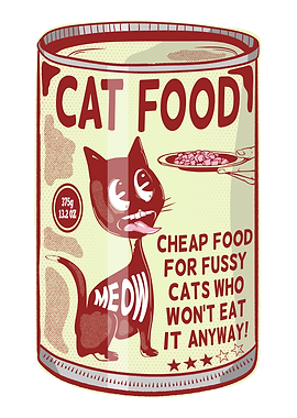 Tin of cat food