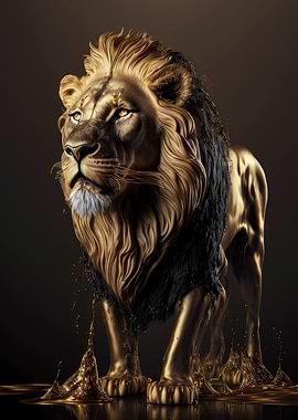 Reflecting Gold Lion