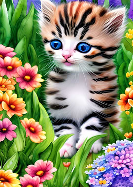 Animal Cat Cute watercolor