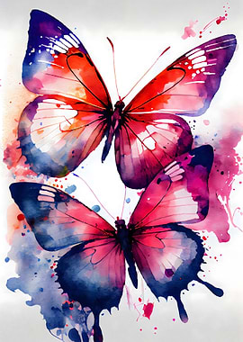 Butterflies Watercolor