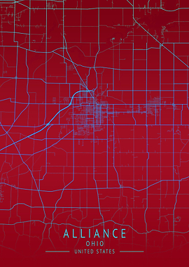 Alliance Ohio City Map