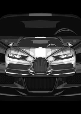 Bugatti grayscale