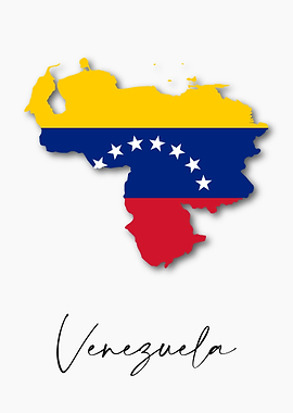 Venezuela Country Map Flag