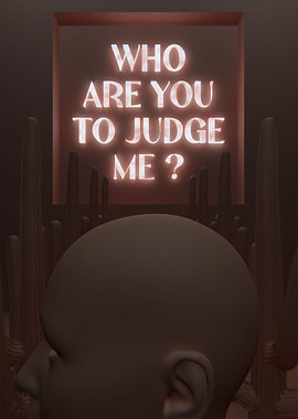 Who Are You Red 3D Quote