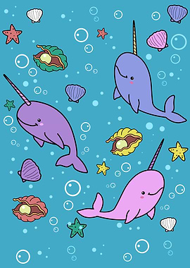 Underwater Narwhal Lover