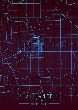 Alliance Ohio City Map