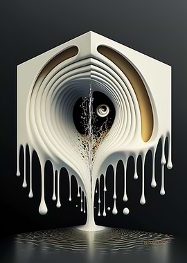 White Cube FibonacciSpiral