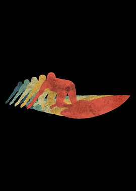 Surfing Surfer Board Retro