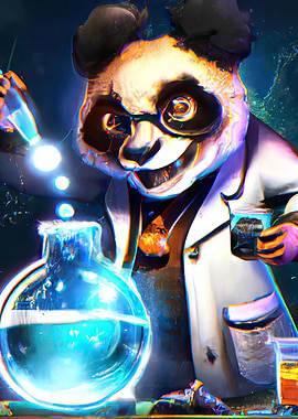 Crazy panda scientist