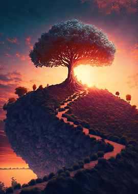 Tree on top of the world