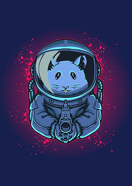 Ratstronaut with a gun