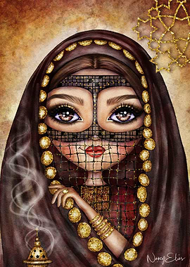Arabian Girl with Veil