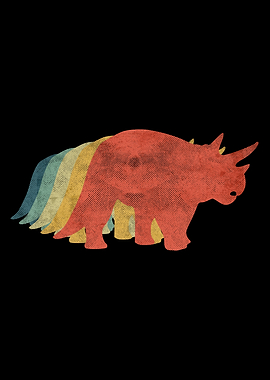 Triceratops Retro Vintage