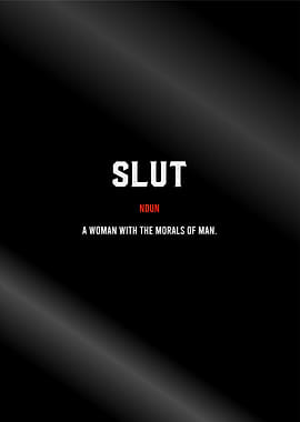 slut definition text art