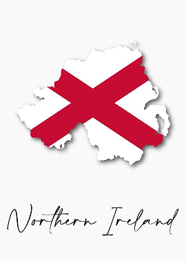 Northern Ireland Map Flag