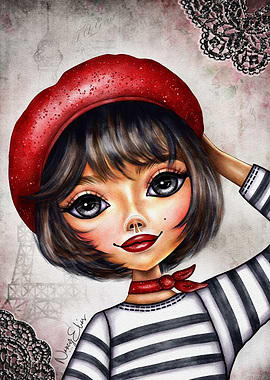 French Girl in Red Beret