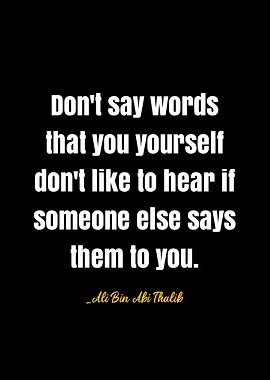 Ali Bin Abi Thalib quote