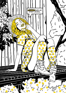 Pinnup girl in sprinng