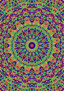 Vibrant Rainbow Mandala