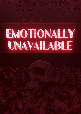 Emotionally Red 3D Quote