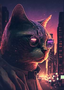 Modish Feline In The City