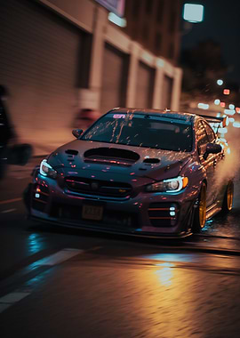 Subaru WRX STI puddles