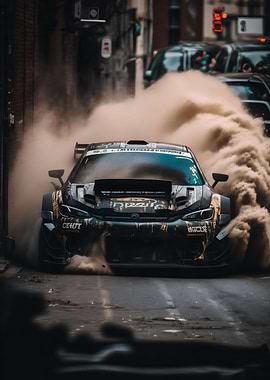 Rally car in New York City