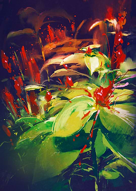 blooming wildflowers