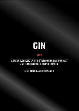 gin definition text art